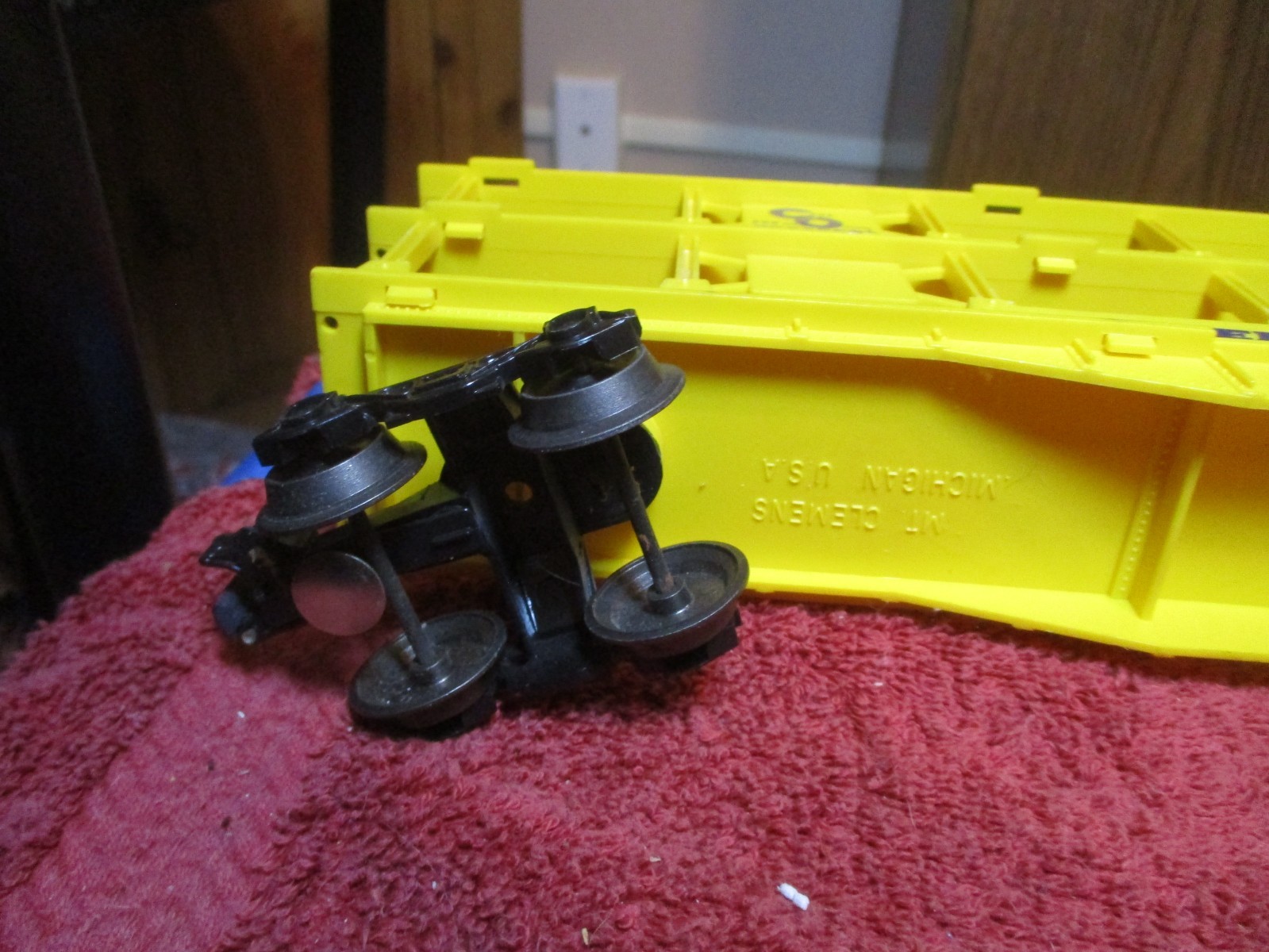 Vintage LIONEL 9123-6 Chesapeake & Ohio 3-Tier Auto Hauler Yellow RTTX 9126