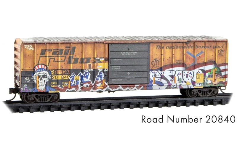 Railbox 50′ Rib Side Boxcar Single Door Micro-Trains #025 144 011 N SCALE