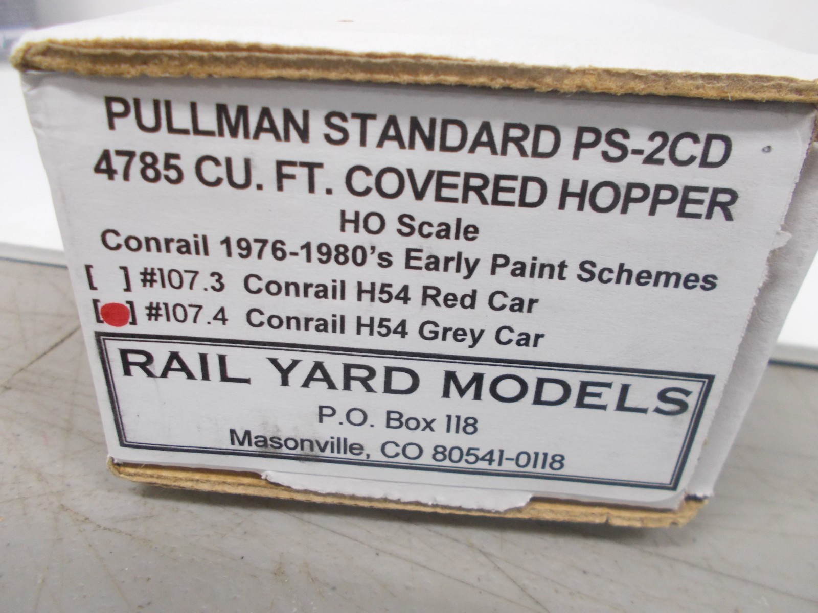 RAIL YARD MODELS # 107.4 ~CR PULLMAN STANDARD PS-2CD COVERED HOPPER KIT~HO SCALE