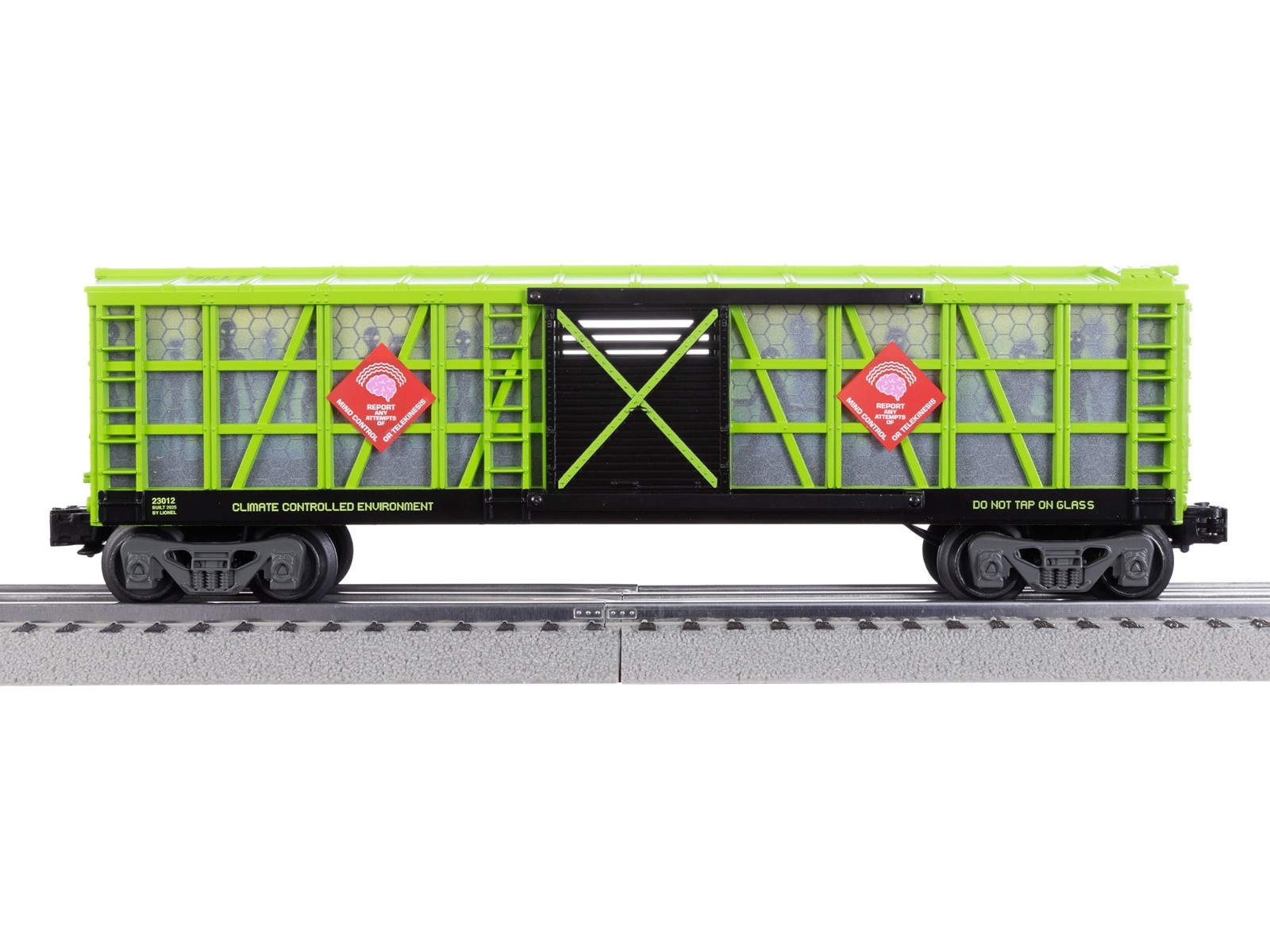 Lionel 23012 Area 51 Illuminated Alien Containment Transparent Boxcar 2523010-B