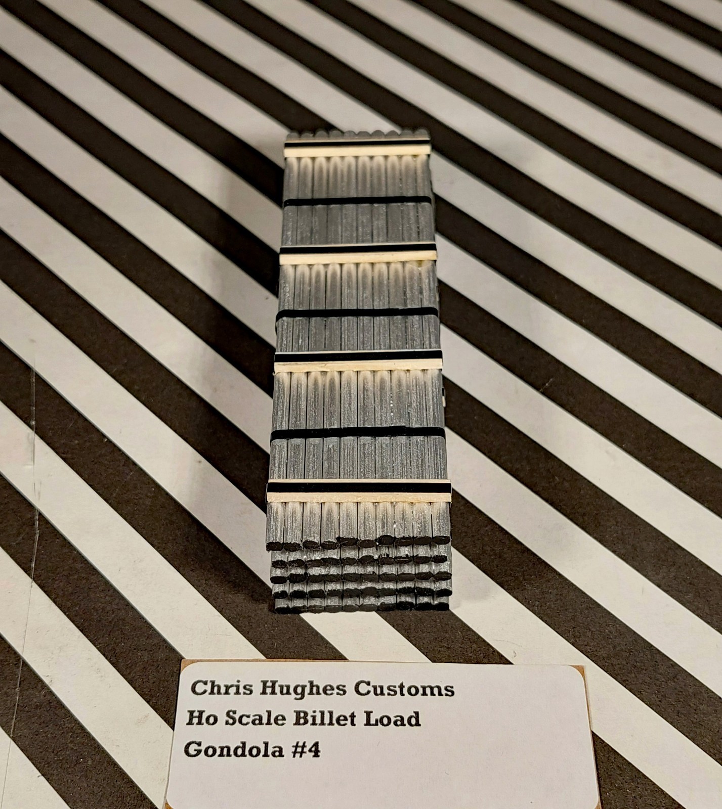 HO Scale Gondola- Aluminum Billet Load #4