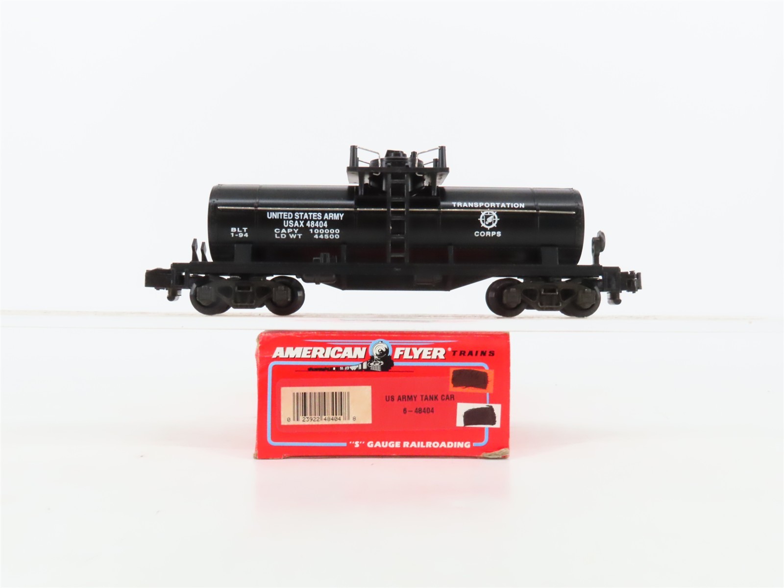 S Scale American Flyer 6-48404 United States Army Single Dome Tankcar #48404