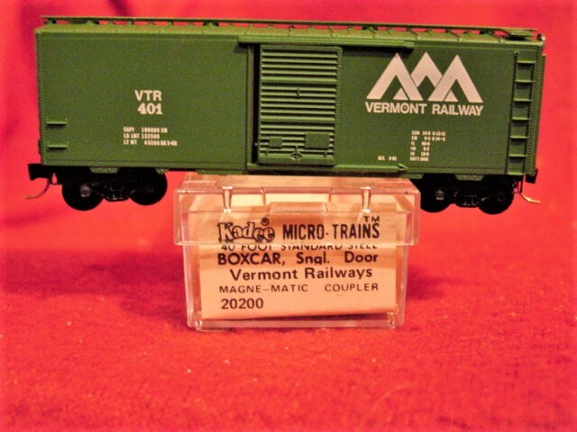 KD 20200 VERMONT RAILWAYS 40′ Std Steel Box Car #401 ‘NEW’ N-SCALE