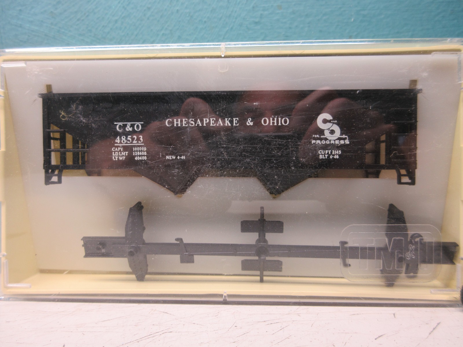 TM&I ho CHESAPEAKE & OHIO 36′ OFFSET HOPPER w/LOAD #2952 NOS
