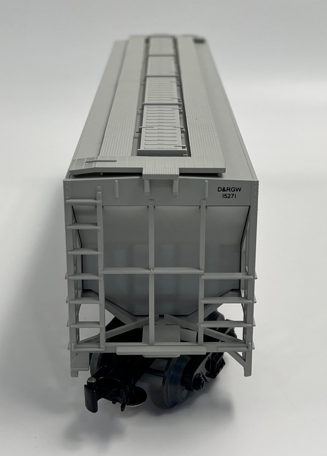 WEAVER RIO GRANDE PS2 CD GRAIN HOPPER CAR 15271 O SCALE 3 RAIL GRAY