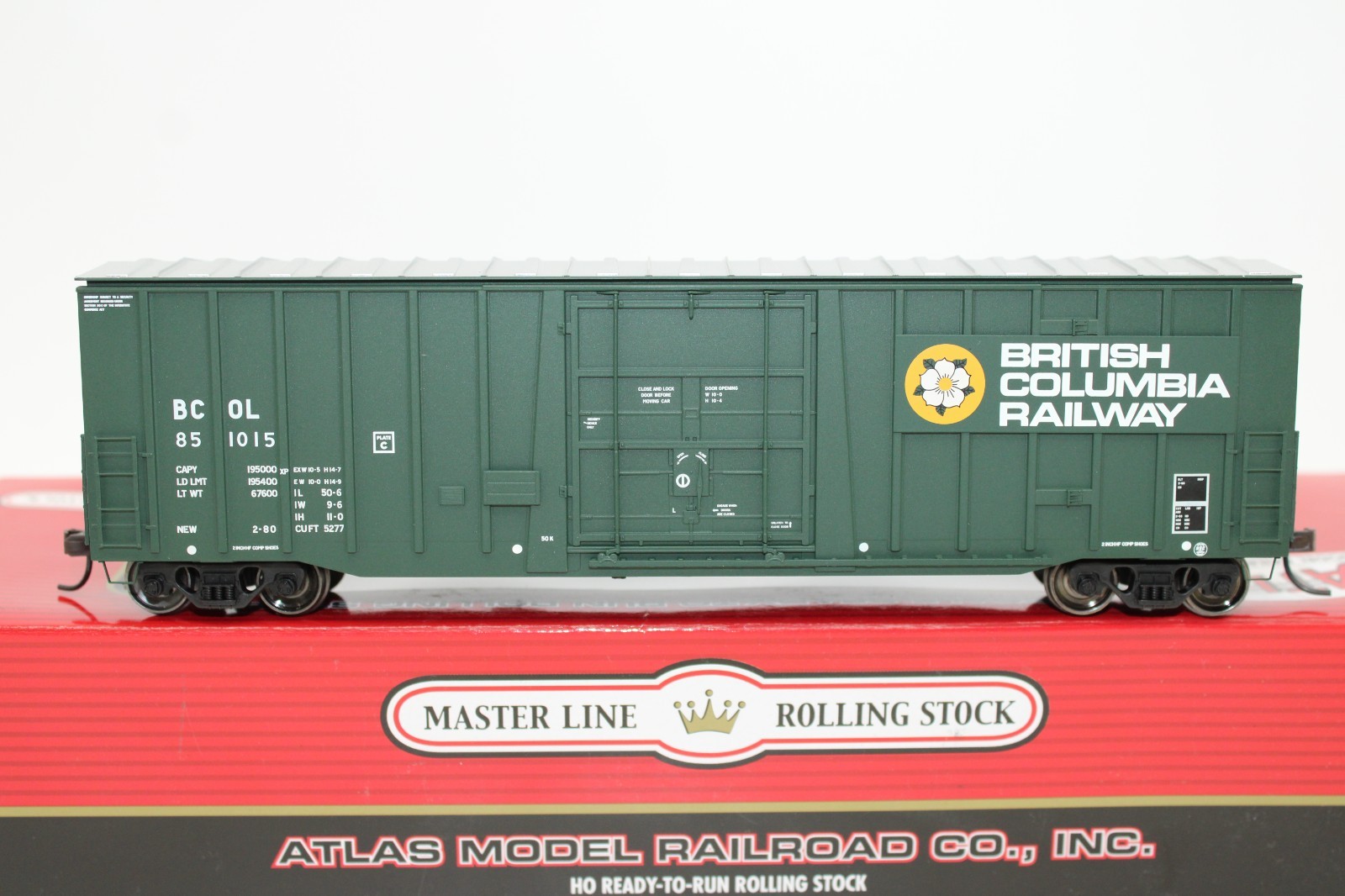 Atlas Master HO Scale BCOL British Columbia NSC 5277 PD Box Car #851015 NOS