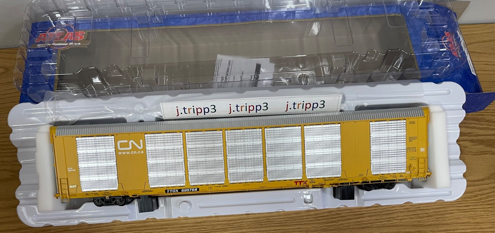 Atlas O 3001496-4 Canadian CN GTW Gunderson Multi-Max Autorack Scale 3Rail Train