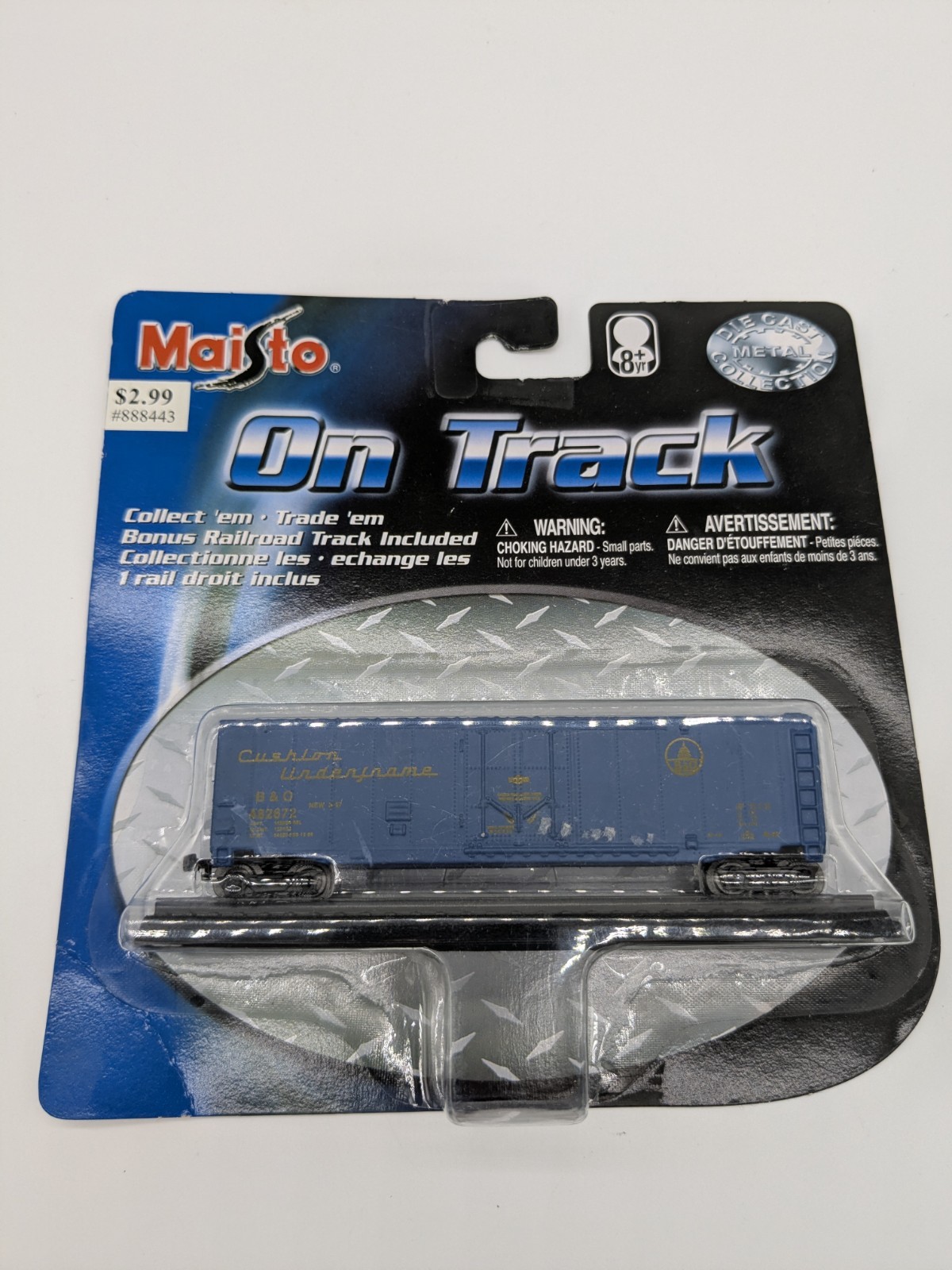 VTG Maisto On Track B&O Cushion Underframe Freight Car Die Cast Train Car 2002