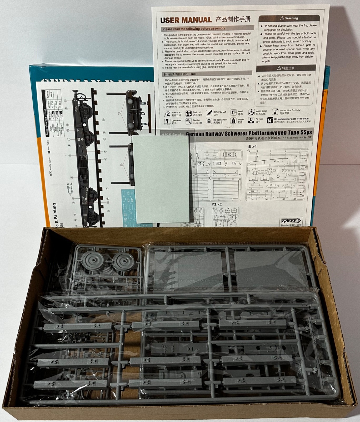 Sabre #35A02 1/35 Scale German Railway Schwerer Plattformwagen Type SSys – 2015