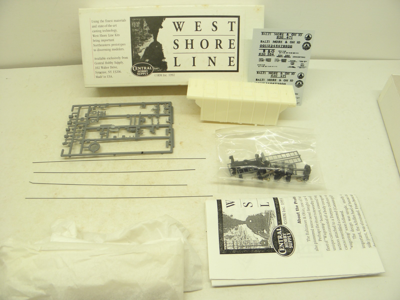 WEST SHORE LINE RESIN KIT #9501 BALTIMORE & OHIO COVERED HOPPER HO- (A)