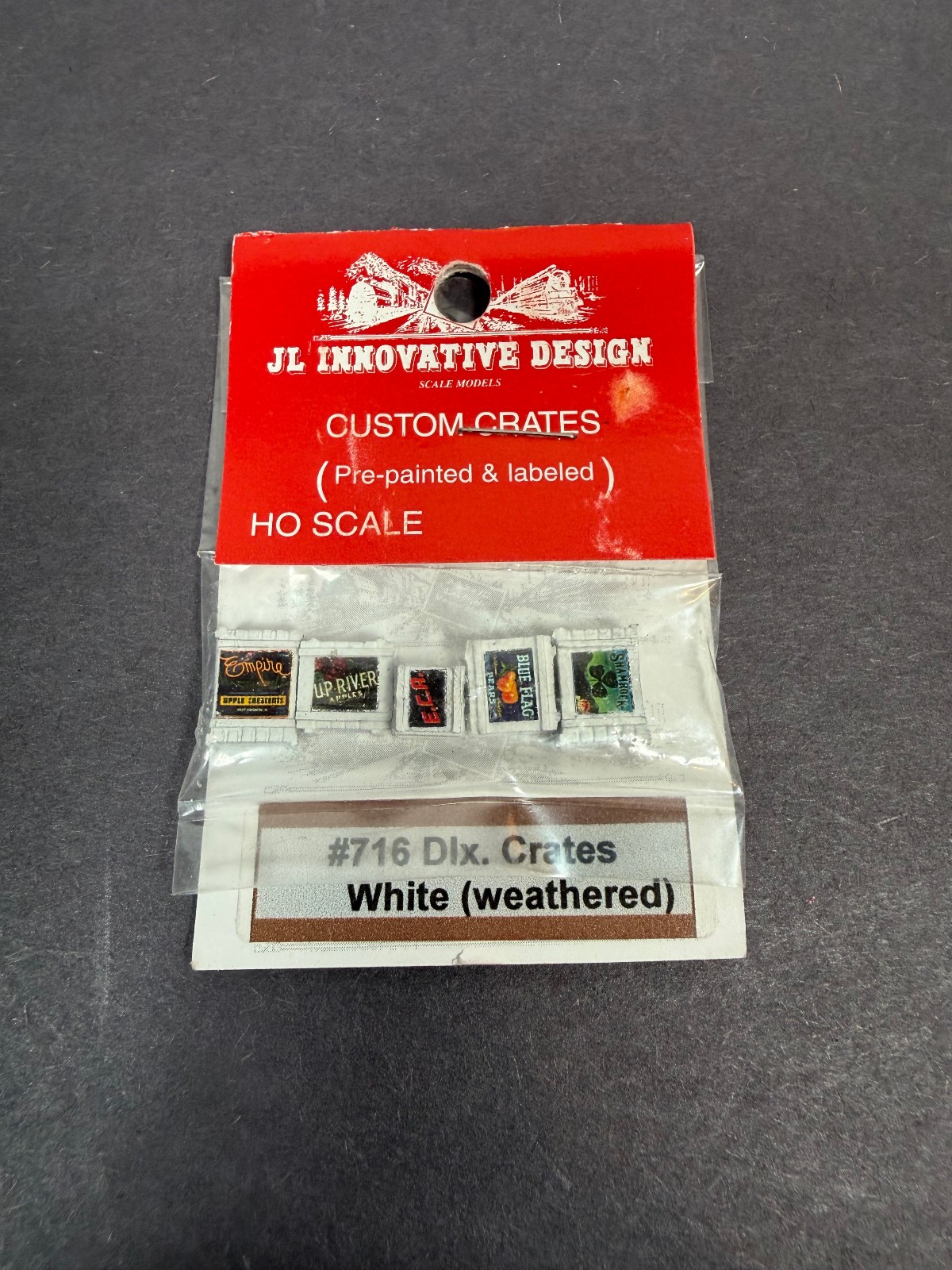 JL Innovative Design CUSTOM CRATES White #716 Train Accessories HO Scale
