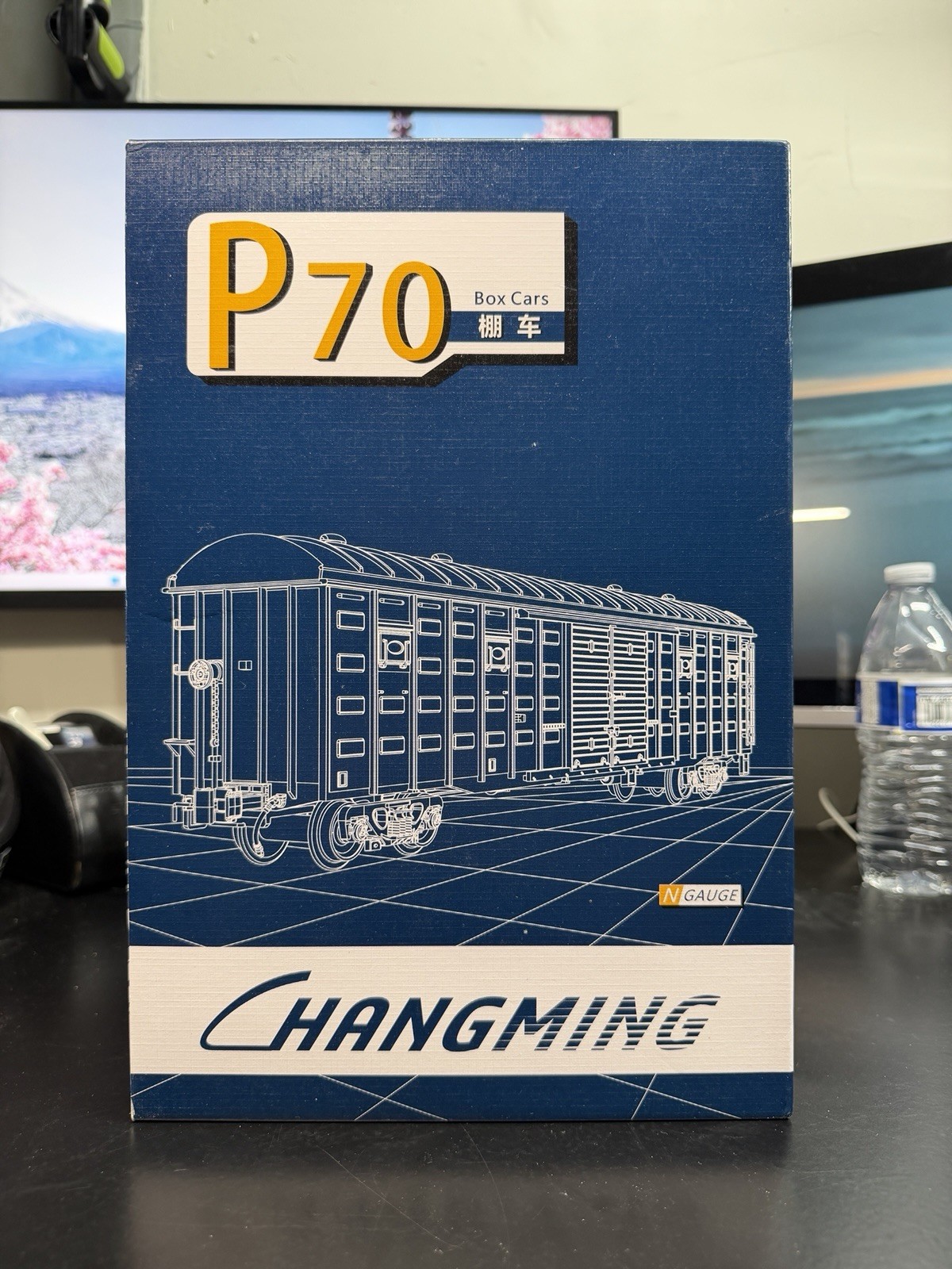CHANGMING P70 N Gauge Box Car Set COSCO MAERSK CRE Analog Multicolor