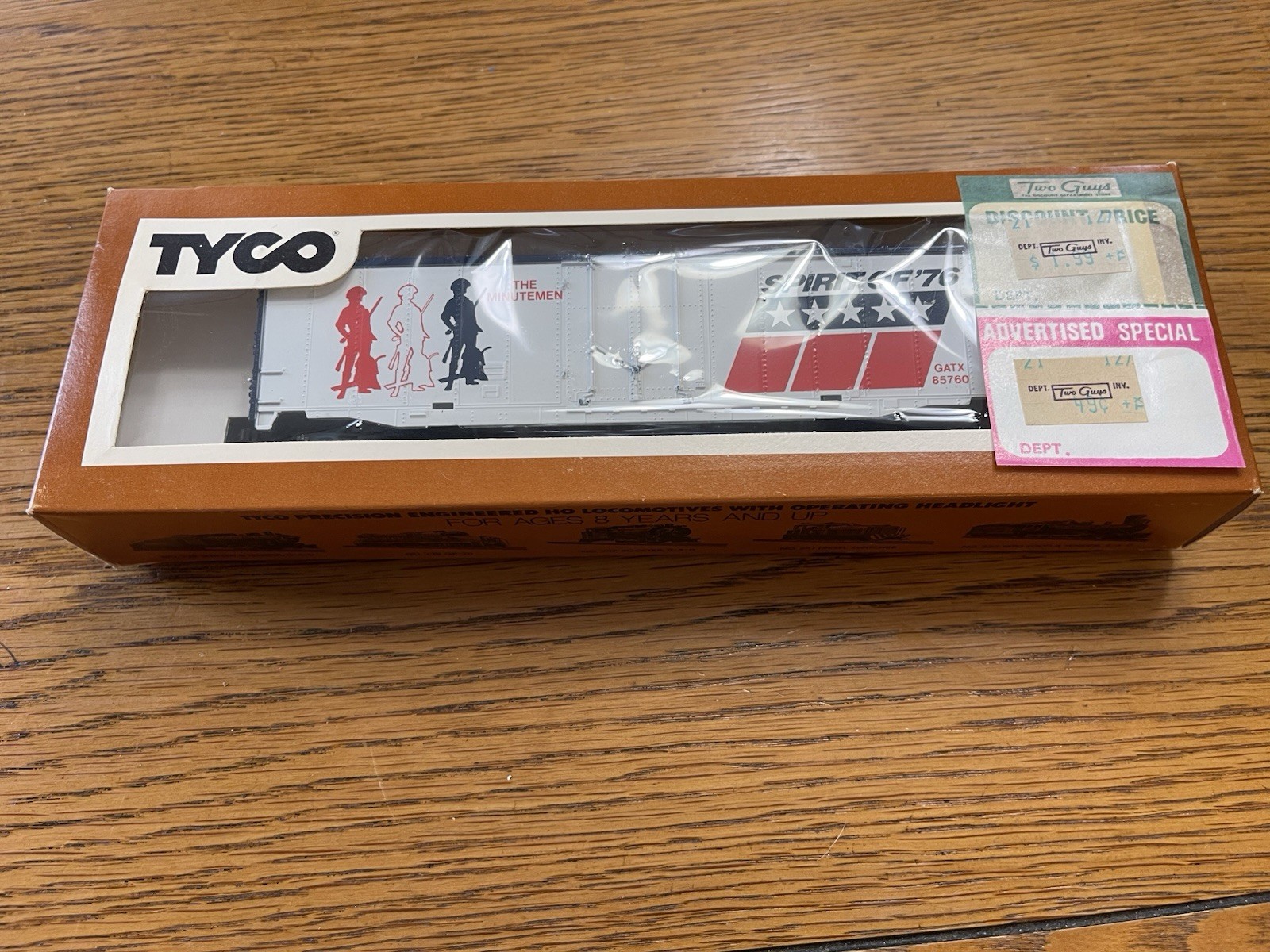 TYCO HO TRAINS Bicentennial Box Car 50’ Minuteman 362A – Spirit of ’76 Free Ship