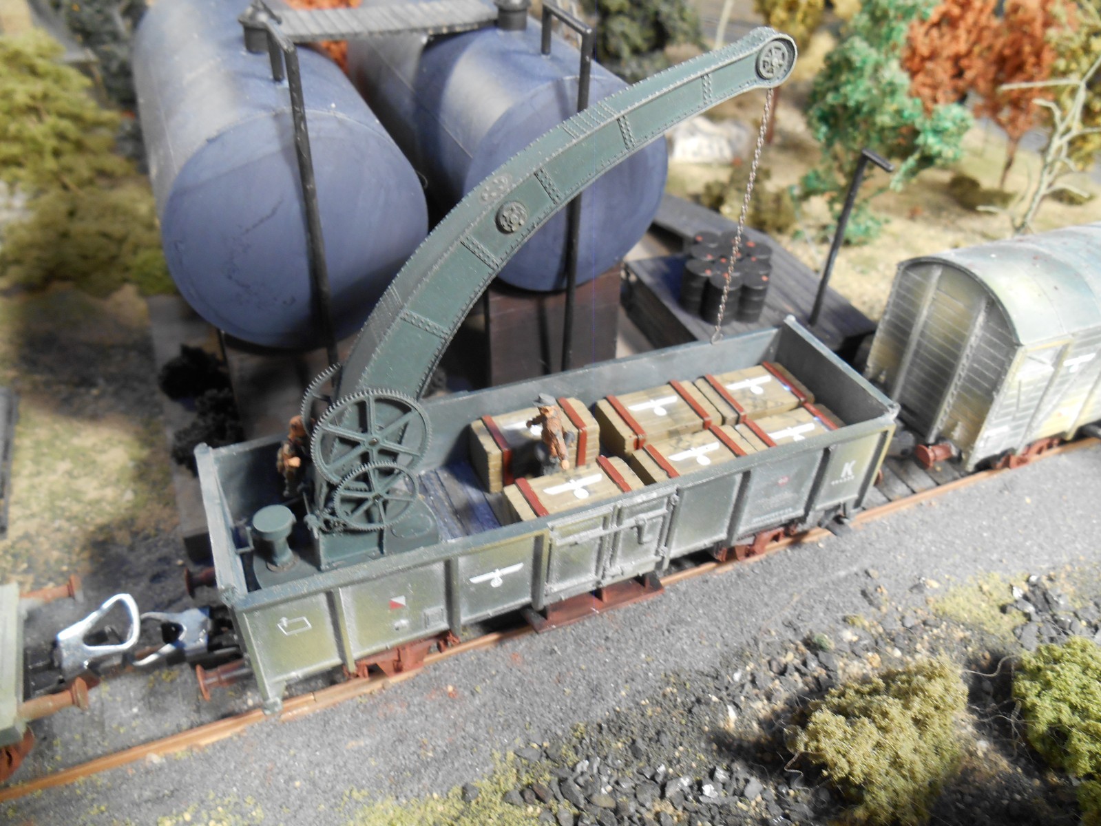 HO Roco Minitanks Artitec 6th Panzer LEOPOLD Artillery Train 6 Cars with Crew