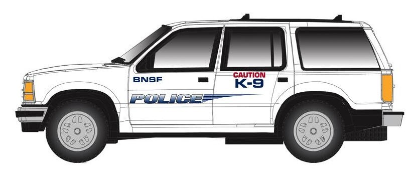 ATLAS (N) 60 000 168 1993 FORD EXPLORER BNSF POLICE 2 PACK – NEW