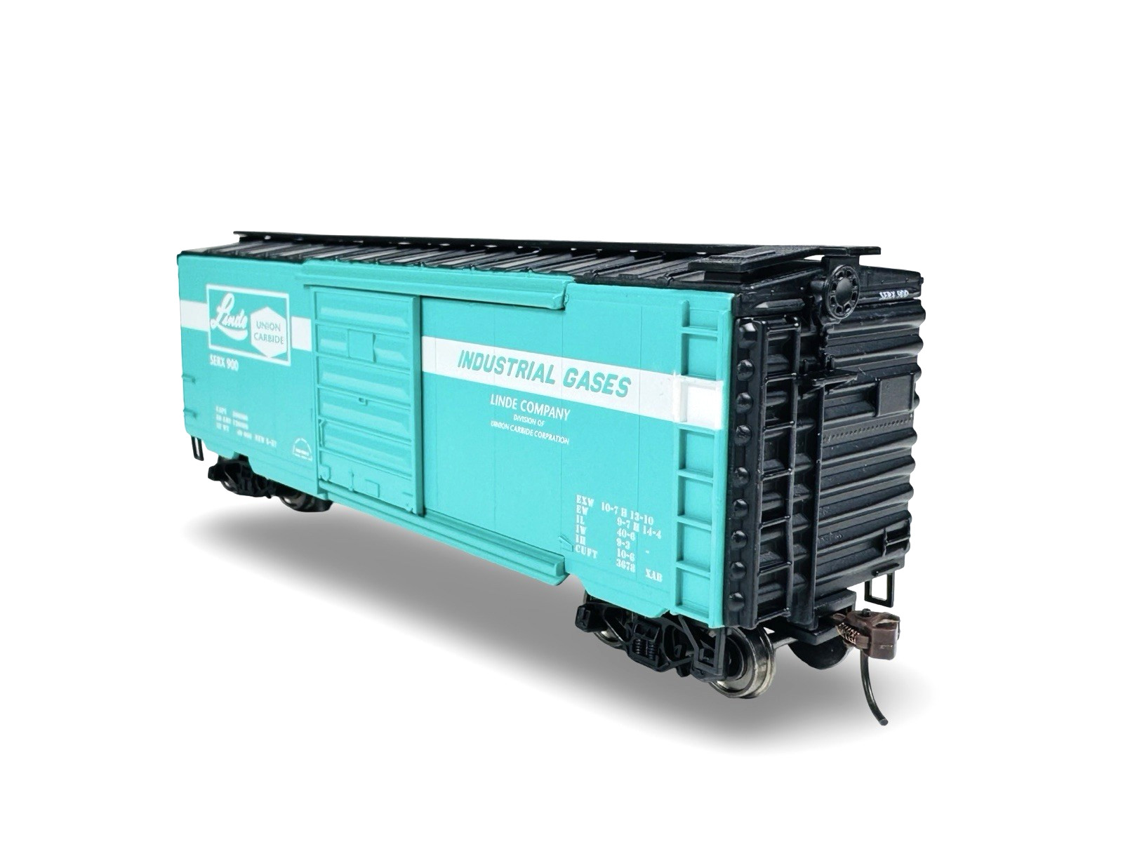 Model Power HO METAL TRAIN Linde Union Carbide (#900) 40′ Metal Box