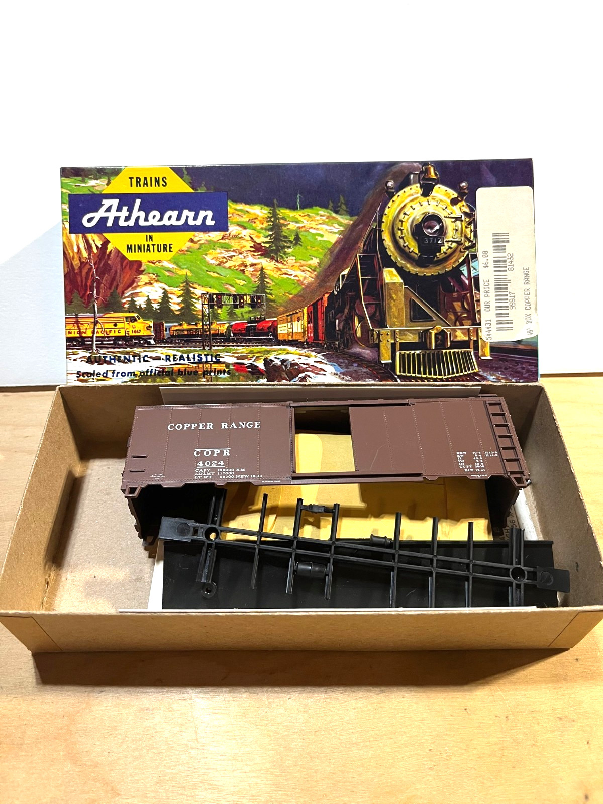 Athearn / Bev-Bel # 1432 Copper Range 40’ Boxcar Kit #4024 – HO Scale – NEW