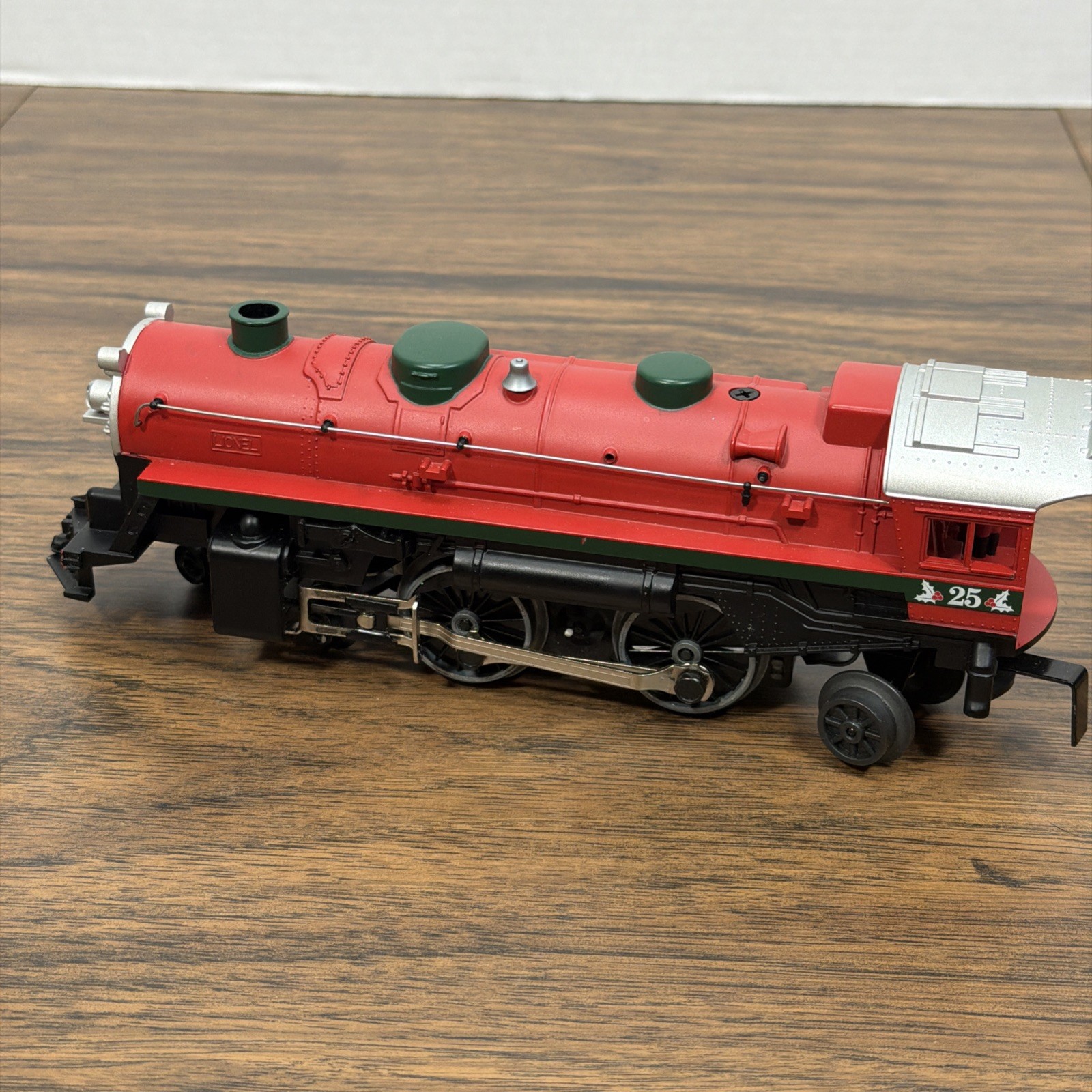 Lionel Red 25 Christmas Locomotive O North Pole Central Light Smoke From 6-30020
