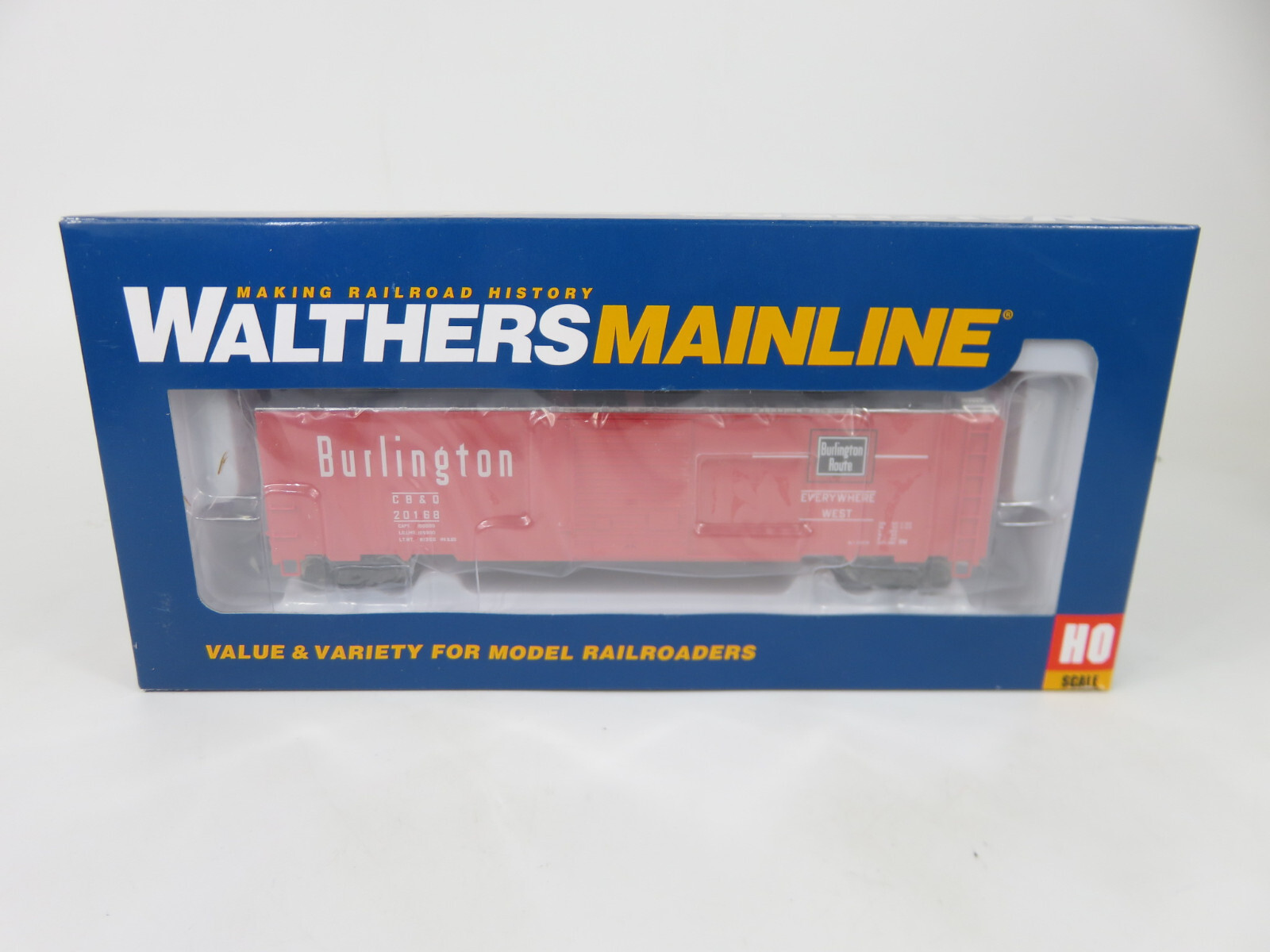 Walthers Mainline 910-46512 HO Scale 50′ AAR Single Door Boxcar CB&Q Burlington