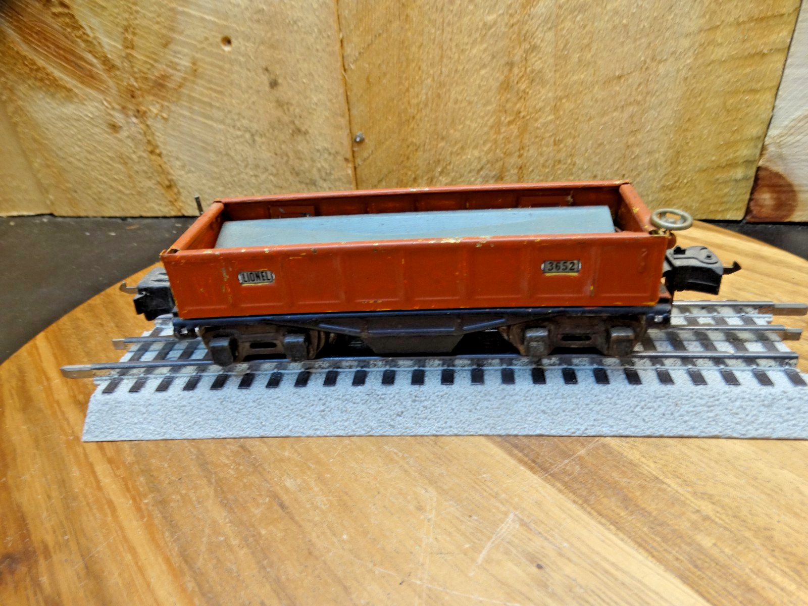 Lionel 027 Gauge Pre War All Metal Lionel 3652 Side Gate Dump Gondola