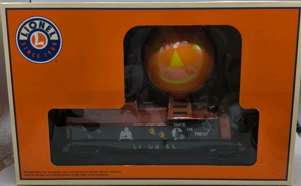 Lionel 6-37036 Halloween Operating Globe Jack-O-Lantern Globe Car O New In Box