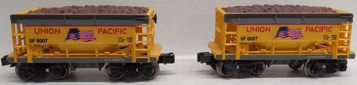 Menards 279-8553 O Scale Union Pacific Ore Car #6007 & 6007 (2 Pack) LN