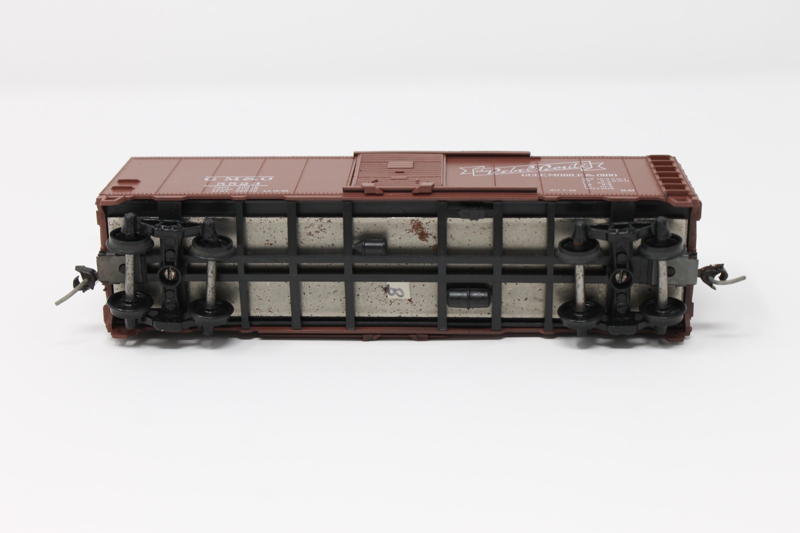 HO Athearn 40′ Sliding Door Boxcar Gulf Mobile & Ohio Rebel Route GM&O 5523 RTR