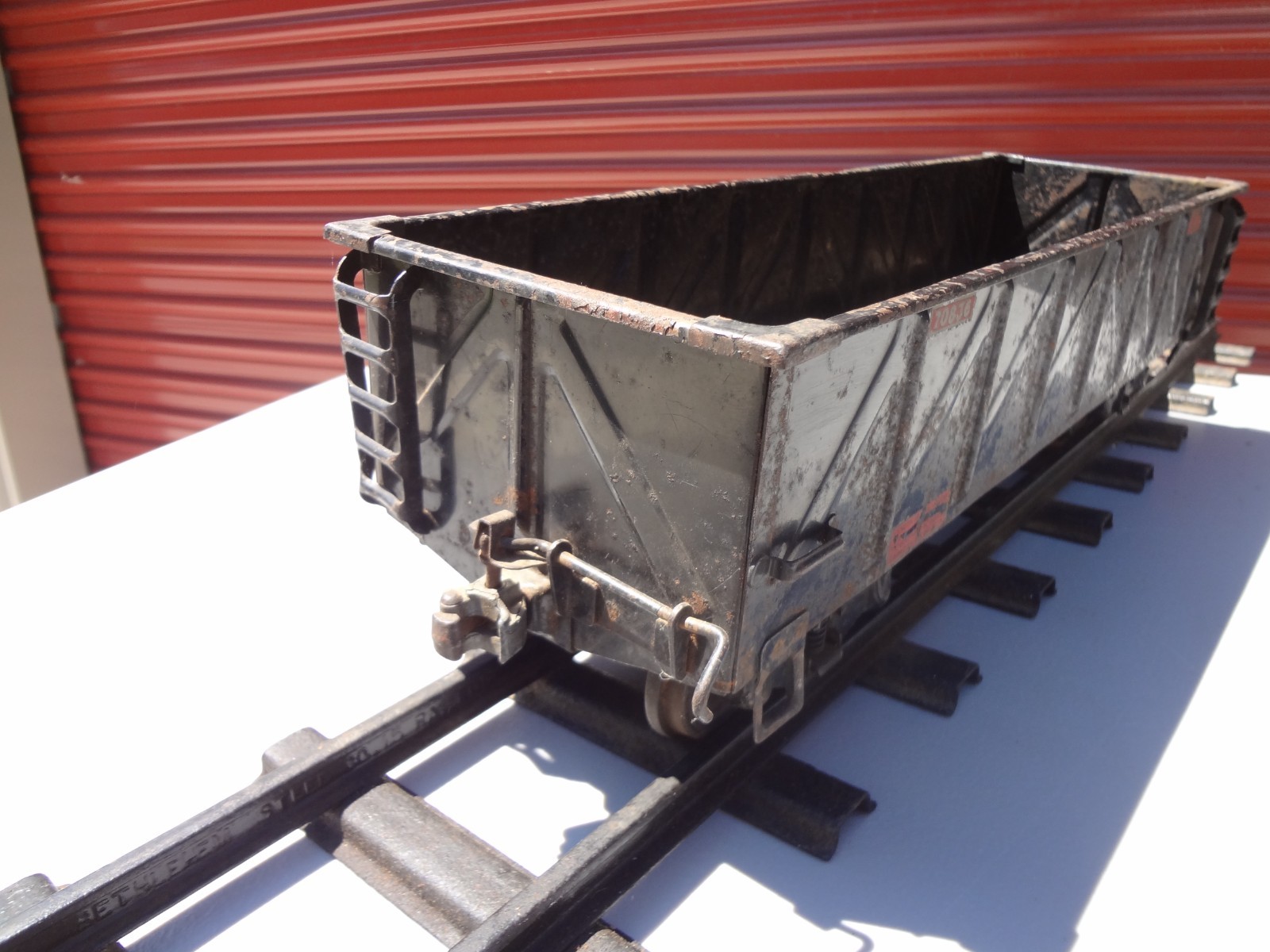 BUDDY L OUTDOOR RAILROAD GONDOLA CAR #70836 SPRUNG TRUCKS 22″L