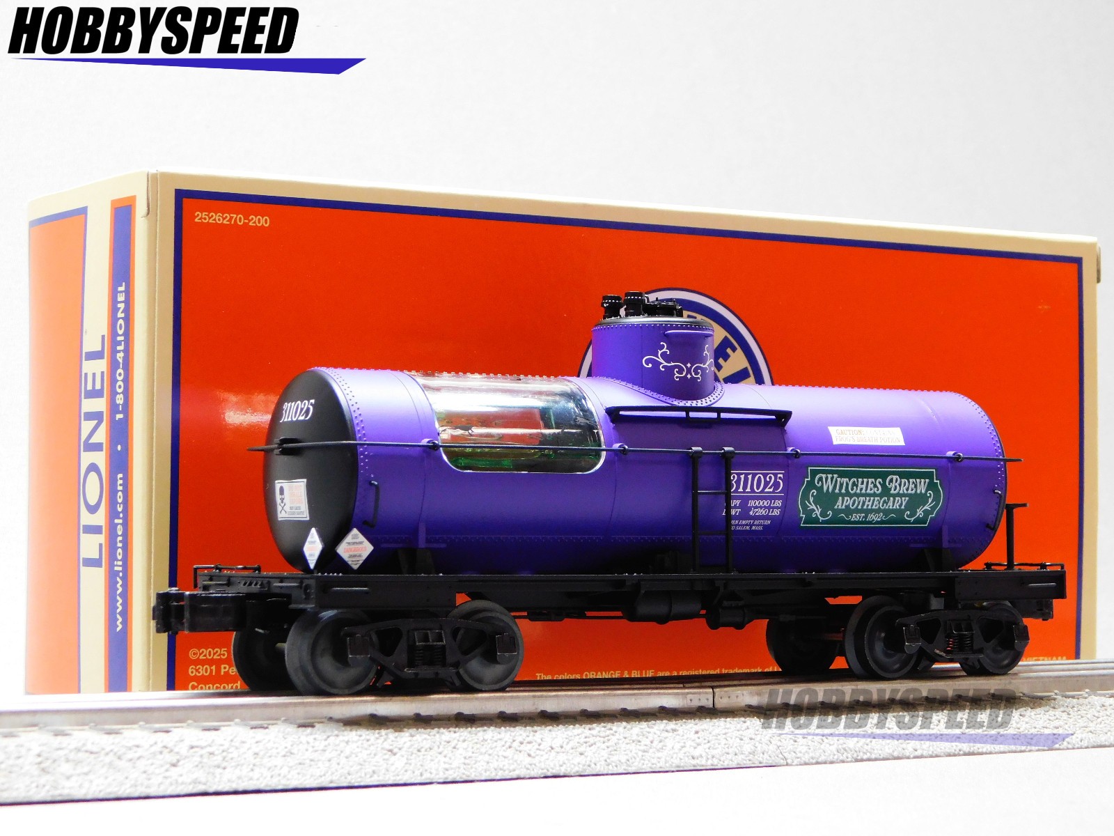 LIONEL HALLOWEEN WITCHES BREW 8K GALLON TANK CAR O GAUGE train car 2526280 NEW