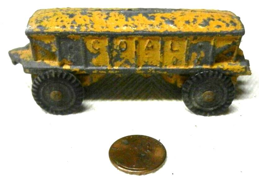 Coal Hopper – Diecast Metal Orange With Plastic Wheels – Floor Toy