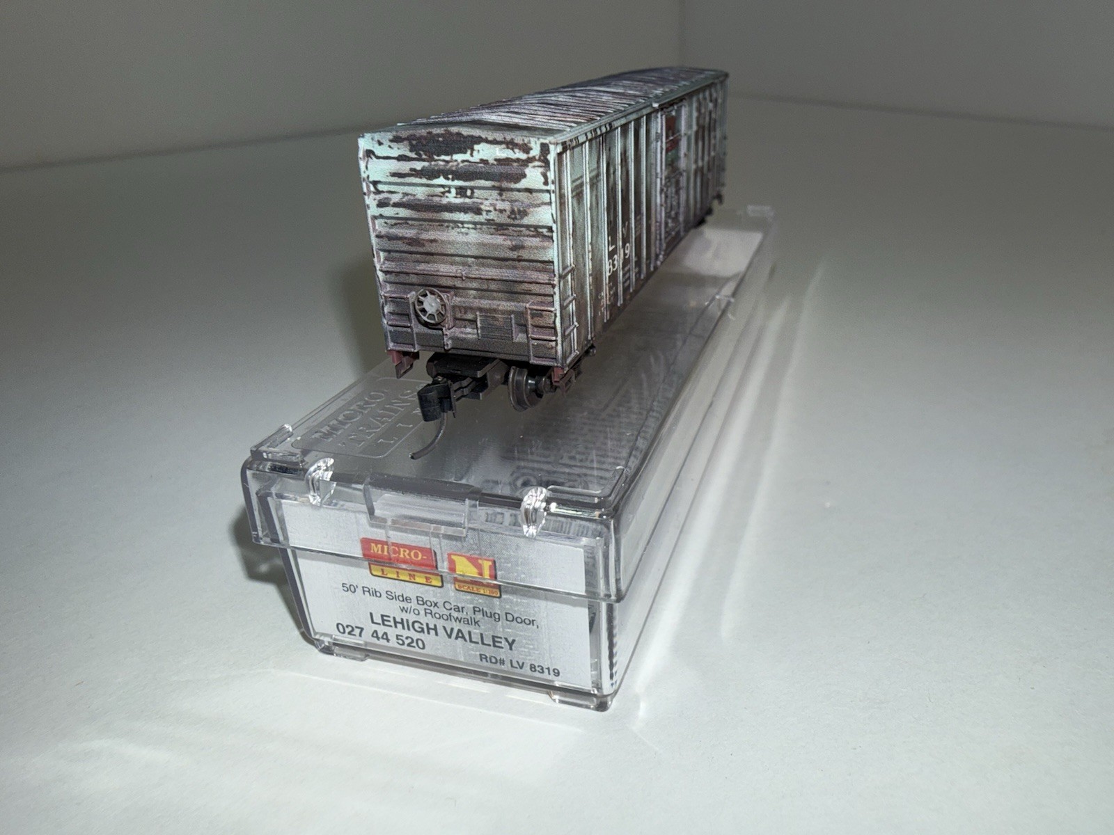 N-Scale MTL 027 44 520 Weathered Lehigh Valley (LV) 8319 50’ Box Car