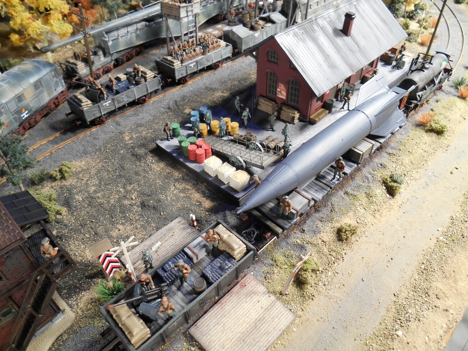 HO Roco Minitank German V4 Rocket Train Custom Detailed #A2744