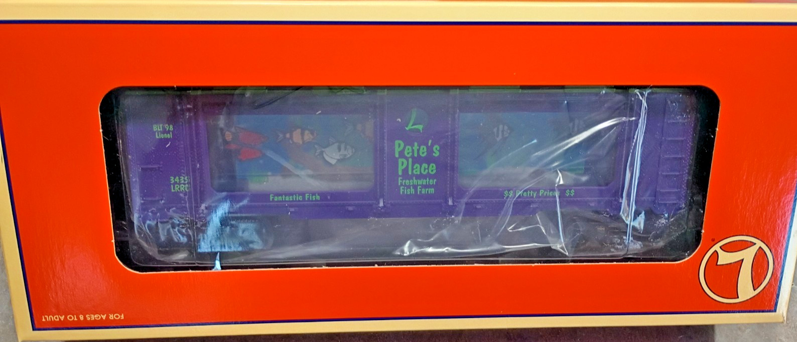 Vintage 1998 Lionel 6-19965 Railroader Club Animated Aquarium Car New w/ ShipBox