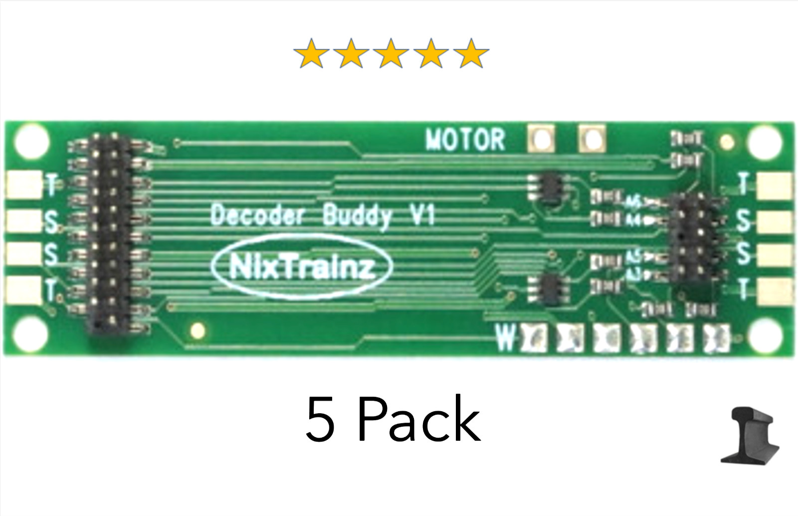 NixTrainz Decoder Buddy NTZ4 V1B ~ 1K Resistors ~ For 21 Pin Decoders ~ 5 Pack