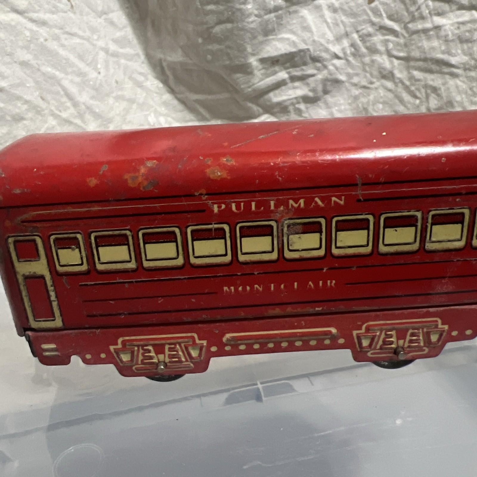 Marx Train Vintage Pullman 6″ Montclair Passenger Coach Red Frame O Gauge #2