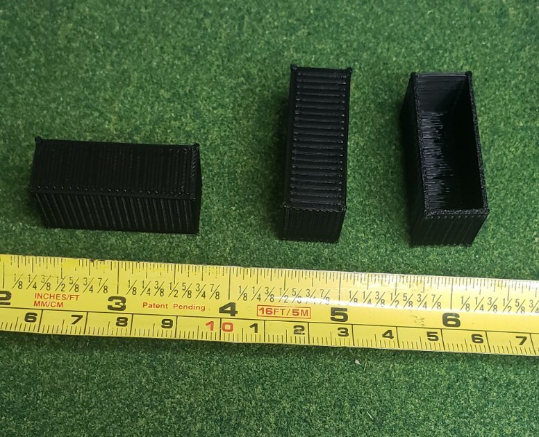 1/160 N Scale 5 Pack 20ft Shipping Containers BLACK In color FREE SHIPPING