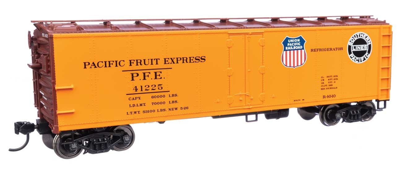 Walthers Mainline HO 41417 Pacific Fruit Express PFE UP SP 40′ Steel Reefer