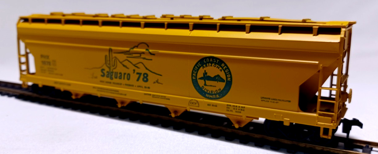 HO SCALE ATHEARN 1978 NMRA SAQUARO 55′ ACF Covered Hopper #PHX1978 Built-up!!