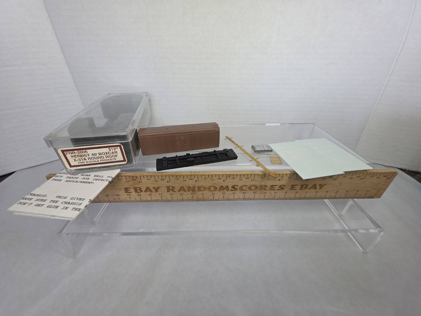 Fine N Scale Products FNR-2006 PRR 40′ Boxcar X-31a Round Roof Resin Kit NOS