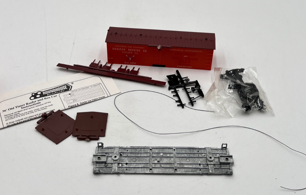 Roundhouse HO Scale 36 Ventilator Refrigerator Old Tivoli Bull Frog Beer Reefer