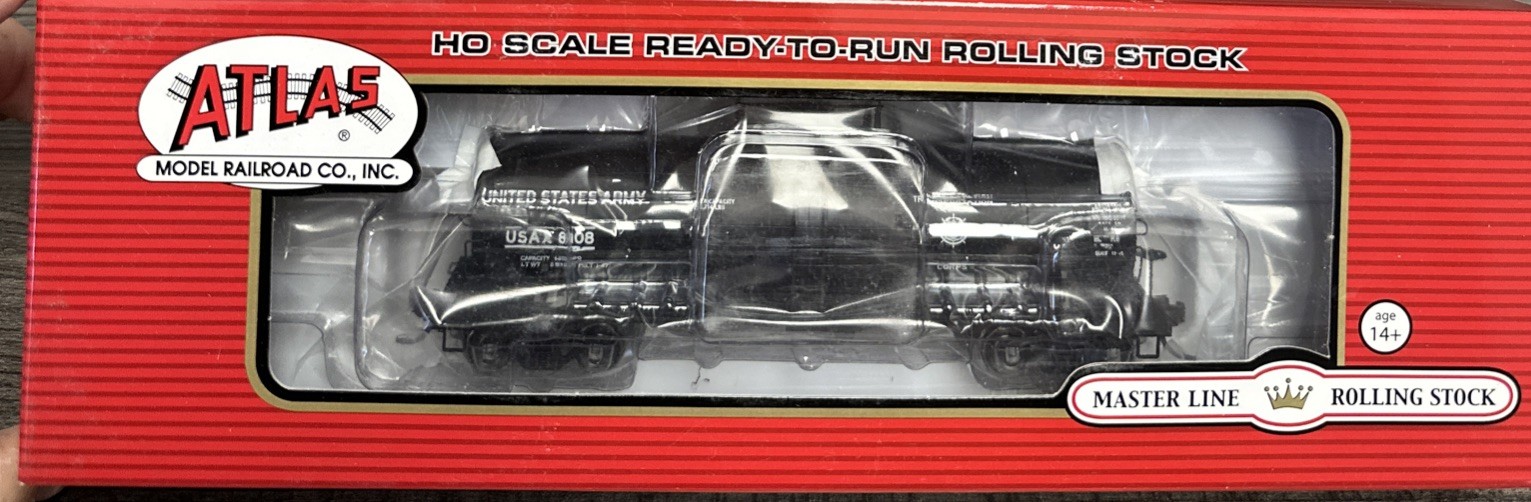 ATLAS HO RTR #20002656 11,000 Gallon Tank Car United States Army #8108 NIB