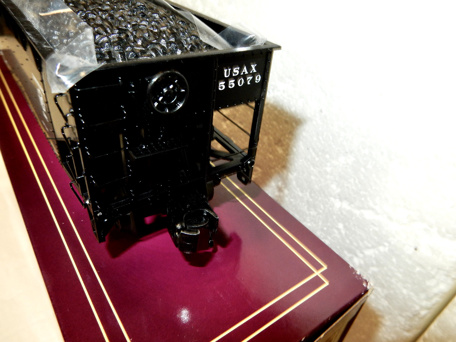 MTH Premier United States Army 2-Bay Flat End Offset Hopper Car w Coal Load-New!