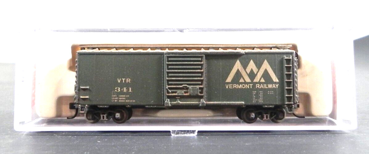 N Scale Atlas 34612 VTR Vermont Railway 40′ Single Door Box Car #341