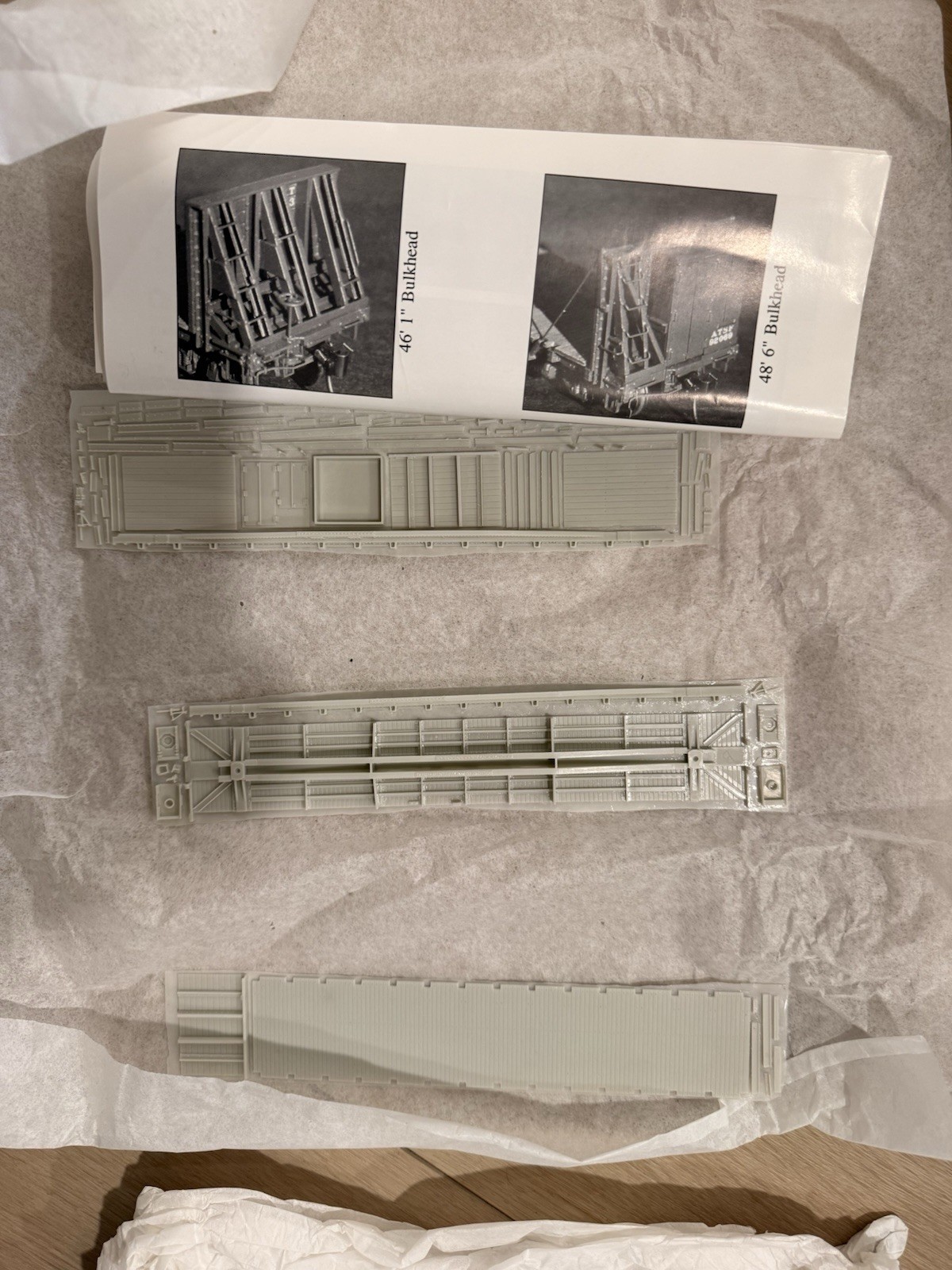 Sunshine Models HO Kit #66.3 ATSF Rebuilt Ft L & N 48’ 6” Bulkhead Resin Kit NOS