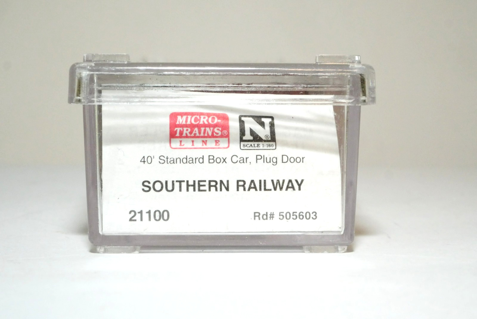 N SCALE-MICRO TRAINS—————-SOUTHERN RAILWAY 40FT BOX CAR #505603–