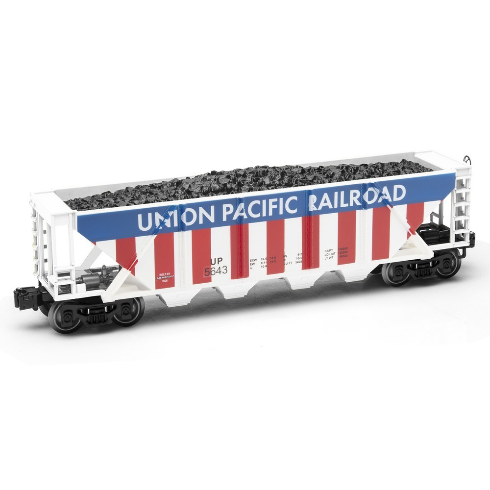 Menards Union Pacific Hopper Car Red, White, Blue O Gauge