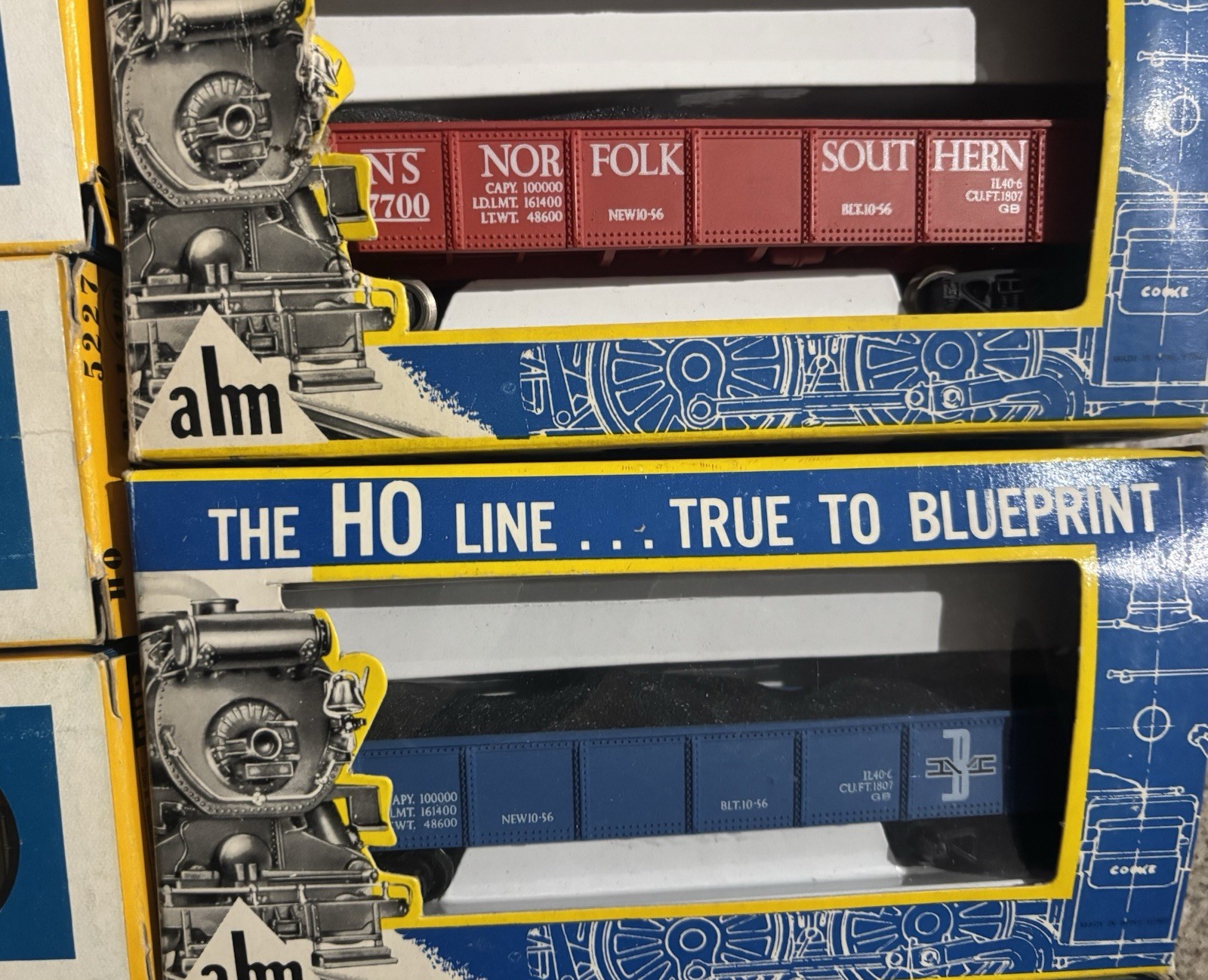 Vintage Lot Of 13 AHM HO Scale Freight Cars Multiple RR Names SeeDescription NIB