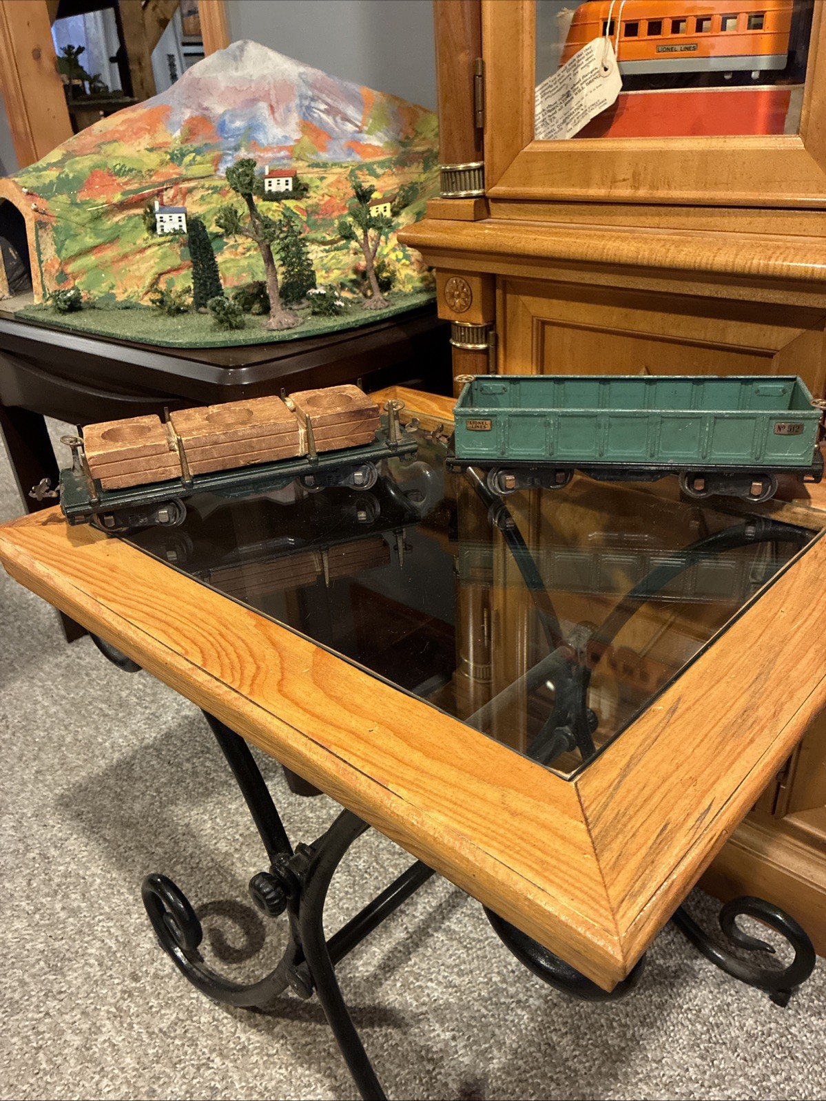 Vintage Lionel Standard Gauge #511 & 512. FLAT CAR With LUMBER –