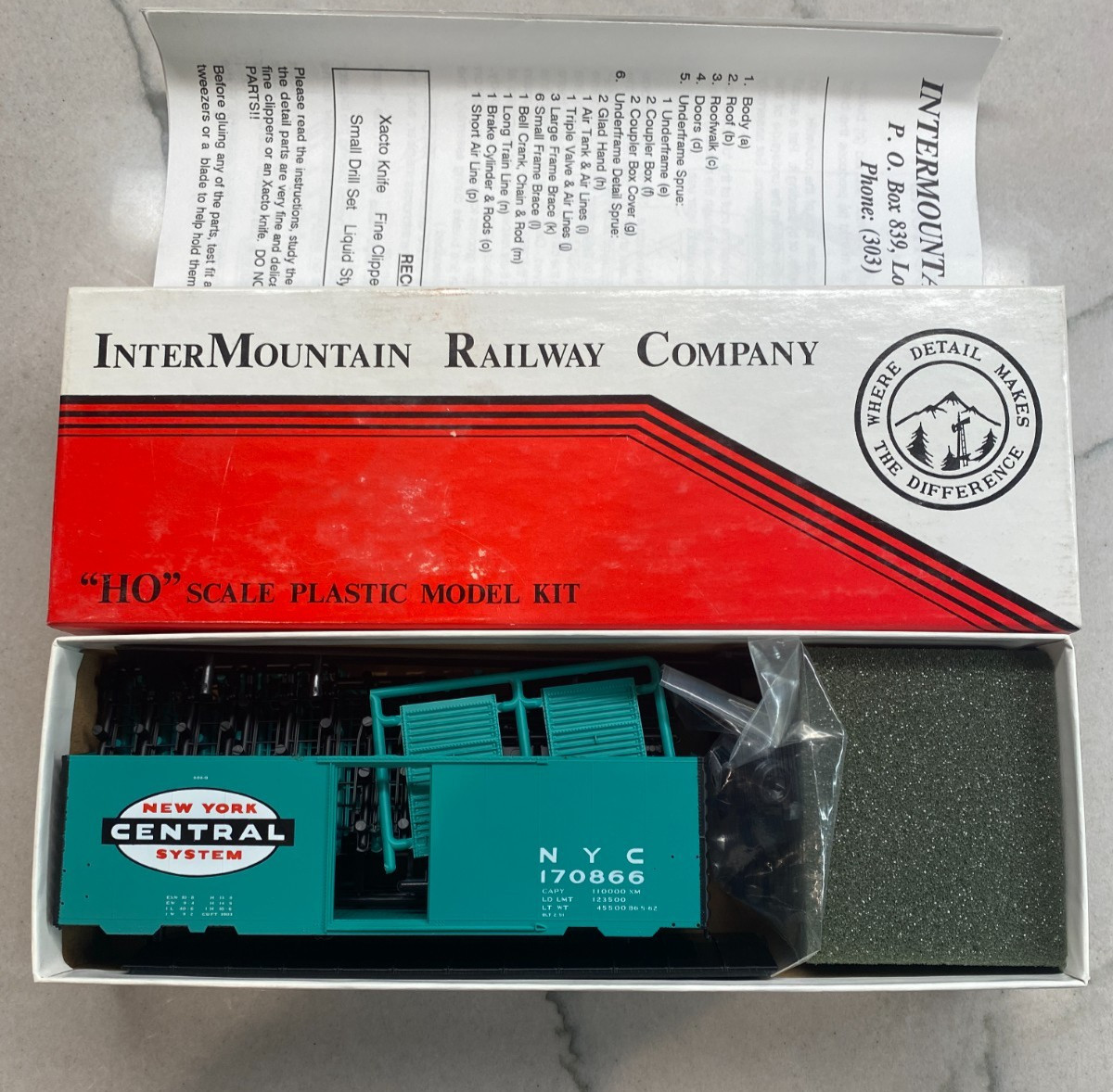 Intermountain HO PS-1 Boxcar NYC Jade Green Car #170866