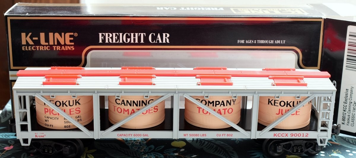 O-K-Line 90012 KEOKUK Canning Company Classic Vat Car KCCX 90012 EX